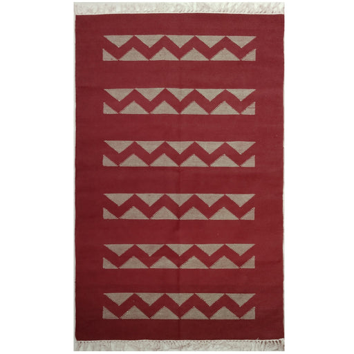 Red and White, Warangal, Warangal, GI Tag, Dhurrie, Durrie, Handwoven dhurrie, Cotton floor covering, Padmasali, Pit Loom, Crafts of Telangana, Handloom Durrie, Interlocking technique, Tapestry 