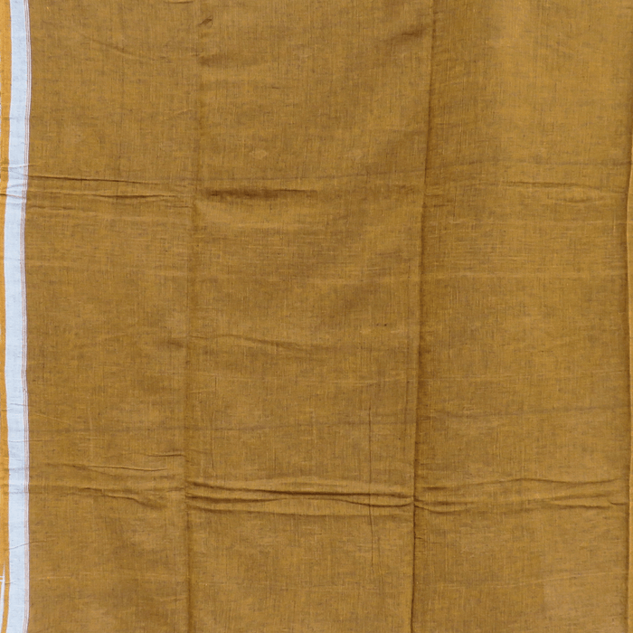 Brown Jamdani Cotton Saree with White Motifs
