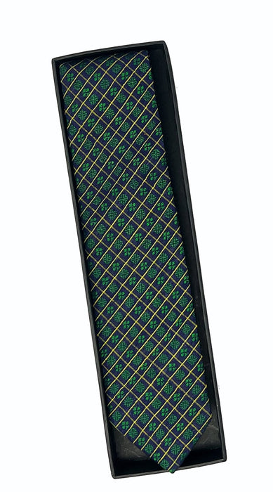 Ilkal Khana Silk Tie with Chota Hardi Motif in Green Color