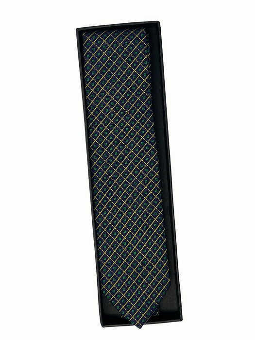 Ilkal Khana Silk Tie with Tiruki Kawali Huvu Motif in Dark Green Color