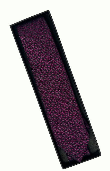 Ilkal Khana Silk Tie in Magenta Color