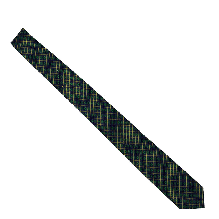 Ilkal Khana Silk Tie with Chota Hardi Motif in Green Color