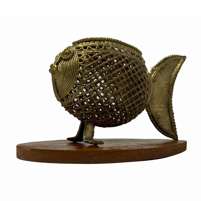 Dokhra Art Pen Stand in Fish Design