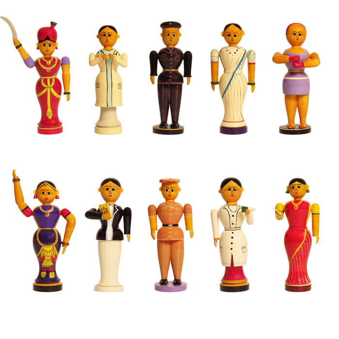 Handcrafted Etikoppaka Sheroes Collectibles set