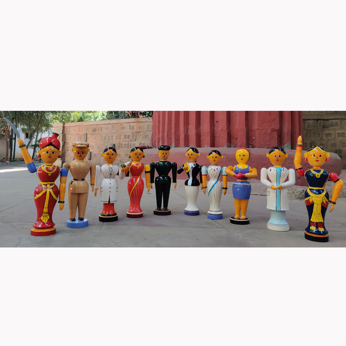 Handcrafted Etikoppaka Sheroes Doll set