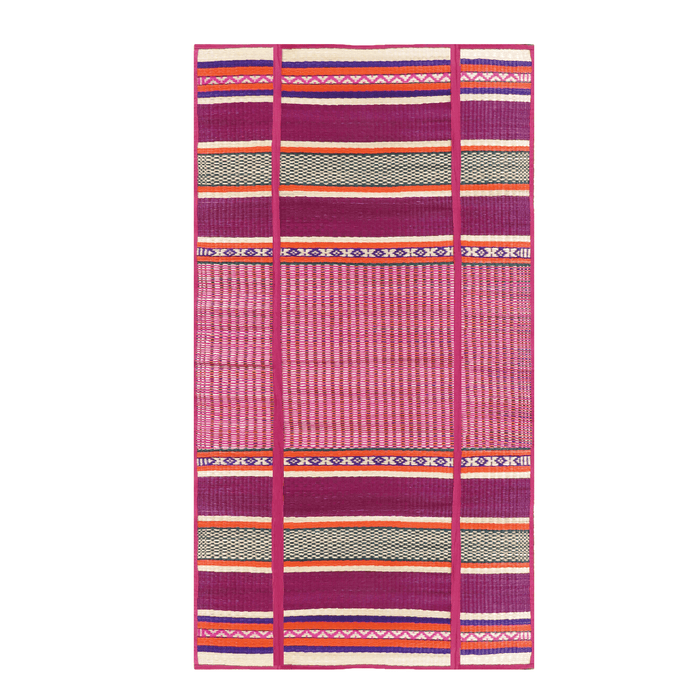 Multicolour Pattamadai River Grass Three - Fold Mat