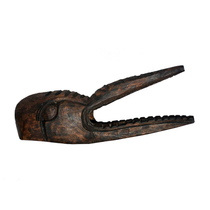 Jatayu Bird with Open Beak, Gambhira mask, masks of west Bengal, Masks of Malda, masks from neem and fig trees,  home d̩cor, masks, handicraft, handmade, wood carving, made of wood, Tribal mask, Adivasi mask, 