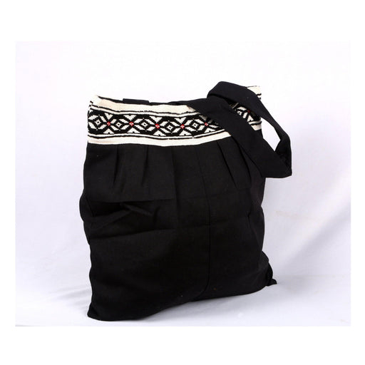 Pukhoor (local name) , Nilgiri tribal embroidery,  Tudas, Tudavans, Todar, College bag, black-white college bag, Purse, shoulder bag, 