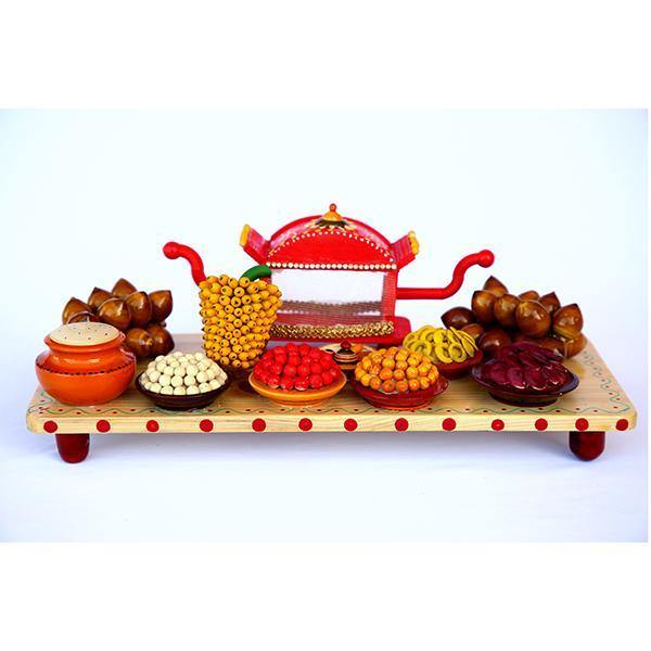 Etikoppaka Wooden Fruit Tray Set — TVAMI