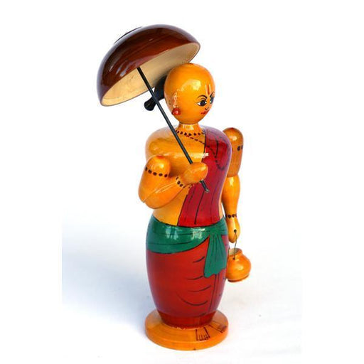Vamana Figurine in Wooden Etikoppaka Craft - TVAMI