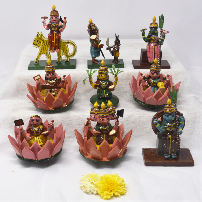 Navratri Golu dolls of Goddess Durga (Set of 9)