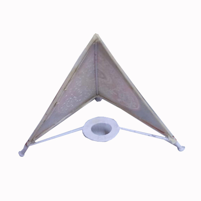 Triangular Lampshade White and Blue Hand-painted Triangular Leather Lampshade — TVAMI