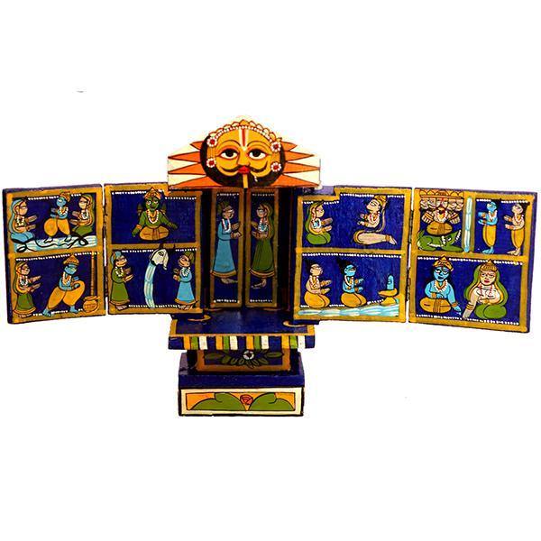 Kavad Crafted Story Box of Ram and Krishna (Made to Order) - TVAMI