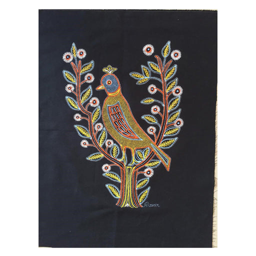 Bird in Tree Rogan Art Painting on Fabric - TVAMI