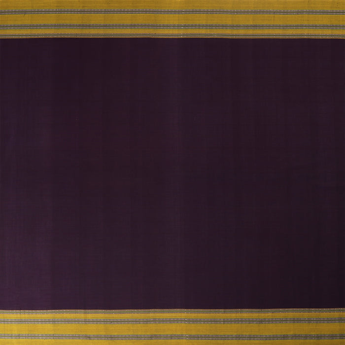 Dark Violet Cotton-Silk Ilkal Saree with Gayatri Border