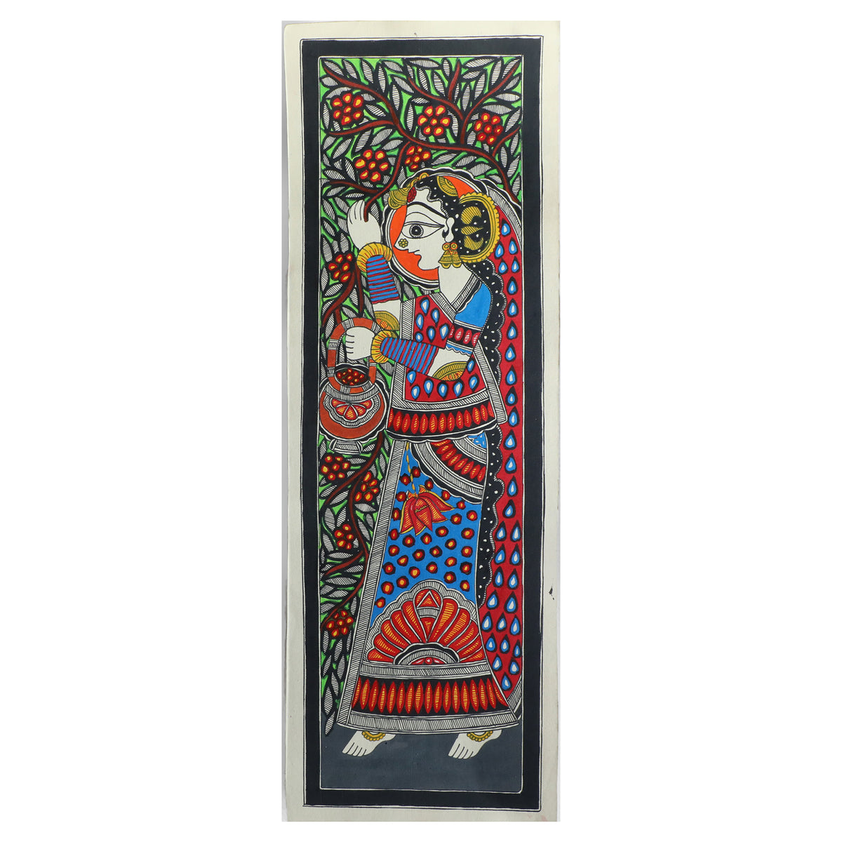 Mithila Painting of Phool Tokri Mahila — TVAMI
