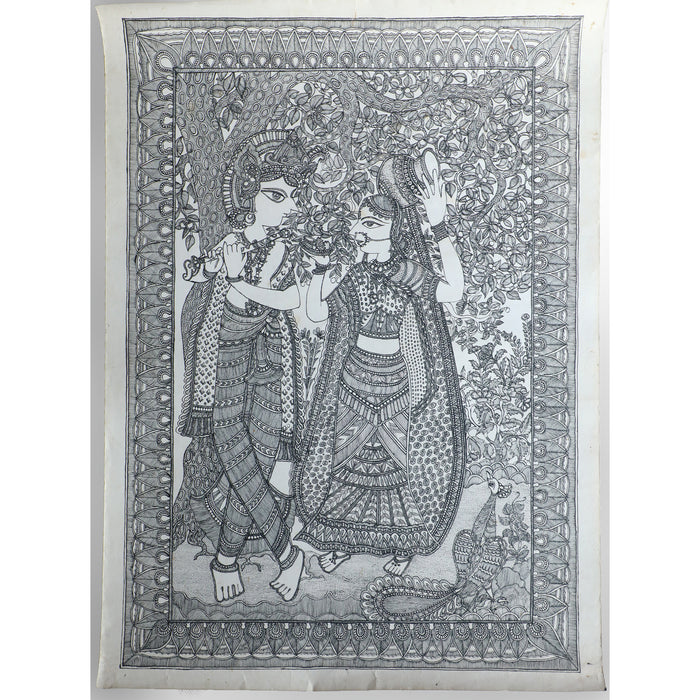 Buy Madhubani art radha krishna Artwork at Lowest Price By Asmita chatterjee
