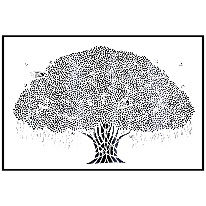 Sanjhi Paper Cut Artwork of Big Banyan Tree, Sanjhi cut work, Banyan tree art handiwork, Uttar Pradesh Art, Nature painting, Paper painting, papercut Sanjhi, Sanjhi Art, handmade,  home decor,  handicraft,
