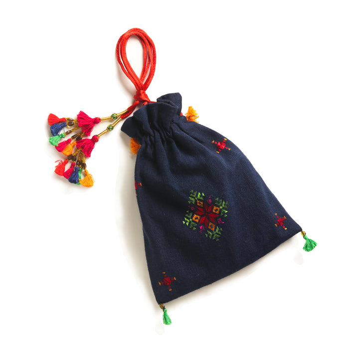 Leather Pouch, Embroidered Pouch, Patwa Mirror Bag Charm, Earrings, Necklace, Patwa craft, Rakshabandhan, Rakhi, Gift for her, Gifting ideas, Gift for Sister.