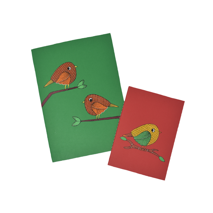 Artistic Delight - Set of 2 Notebooks with Gond Artwork on Cover