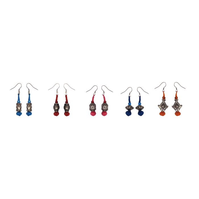 Handcrafted Patwa earrings (Assorted set of 5 - small)