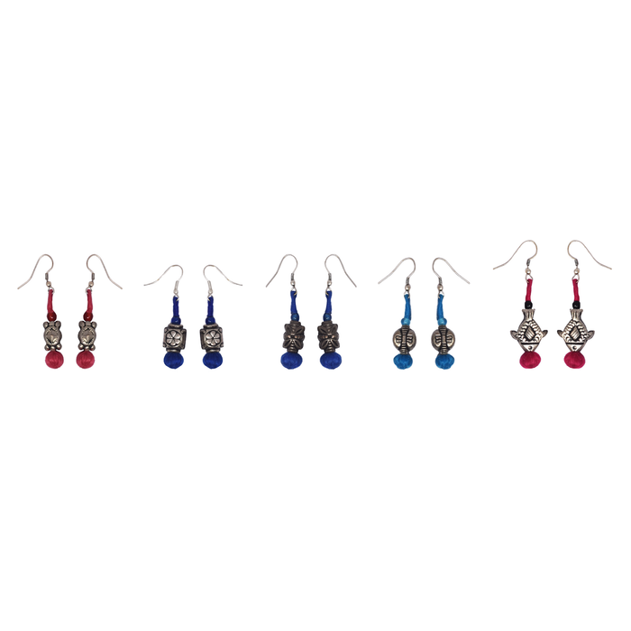 Handcrafted Patwa earrings (Assorted set of 5 - small)