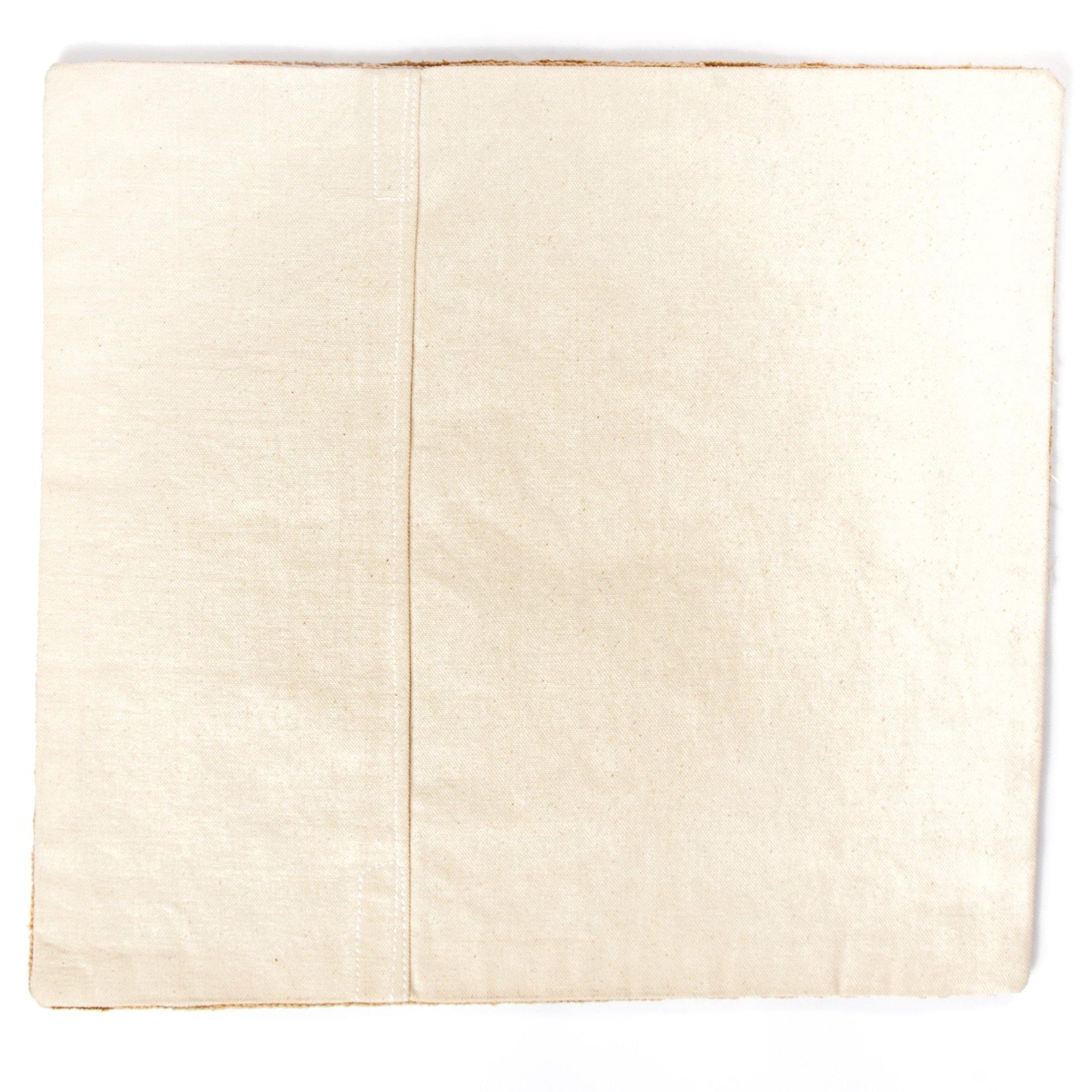 Black - Handloom Cotton Urmul Kashida Stitch Cushion Cover 07