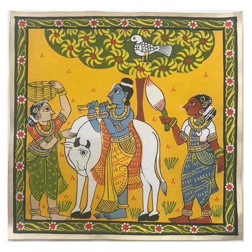 Nakashi, village, scroll painting, ,Telangana, painting,  warangal, Telangana art, traditional art, wall art, Krishna art, devotee art, Krishna devotee art, 
