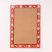 Red Cheriyal Painting of Floral Border on Notebook - TVAMI