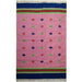 Pink and multi colour, Warangal, Warangal, GI Tag, Dhurrie, Durrie, Handwoven dhurrie, Cotton floor covering, Padmasali, Pit Loom, Crafts of Telangana, Handloom Durrie, Interlocking technique, Tapestry 