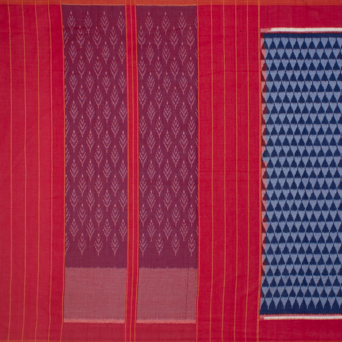 Royal Blue Zest, Pochampally Ikat Cotton Saree