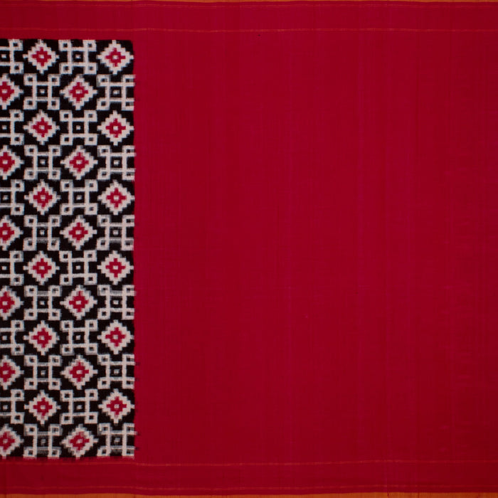 Pristine Heirloom, Pochampally Telia Rumal Saree in Red and Black