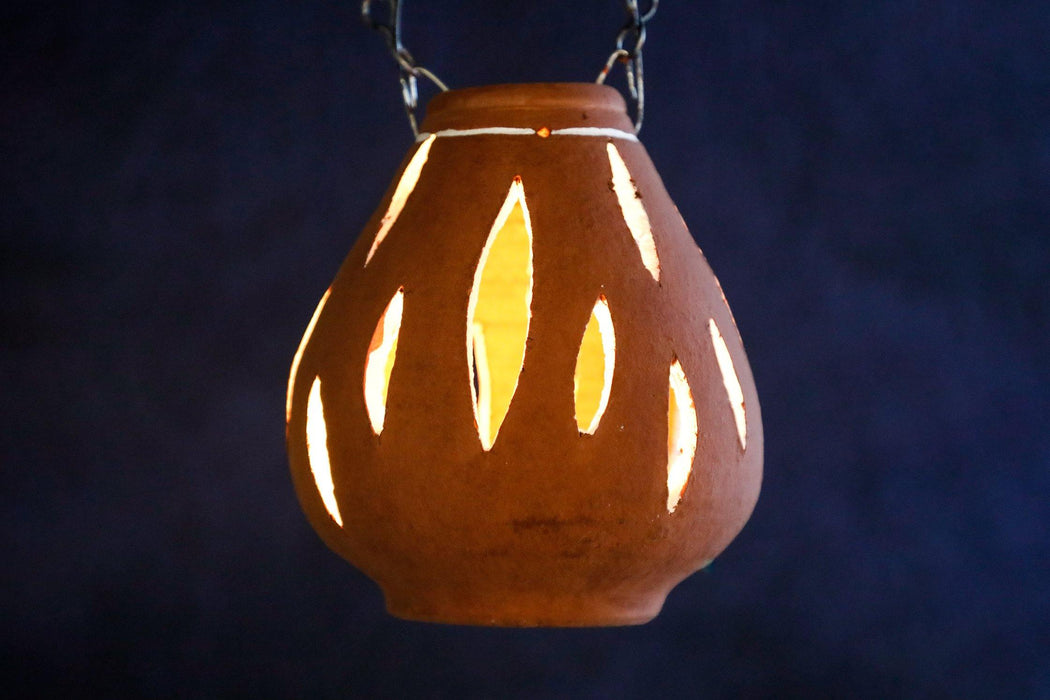 Terracotta art, terracotta lampshade, baked earth product, clay based product, terracotta lamp, terracotta hanging lamp, 