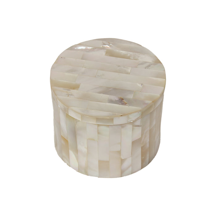 Nida, Marble Trinket Box overlaid with Mother of Pearl