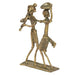 Dokra Showpiece Farmer Couple Figurine - TVAMI