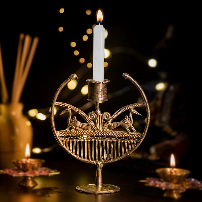 Dokra metal craft Candle stand