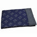 Double - Navy Blue and Grey Sujani Kantha Reversible Quilt with Butterfly Motif - TVAMI