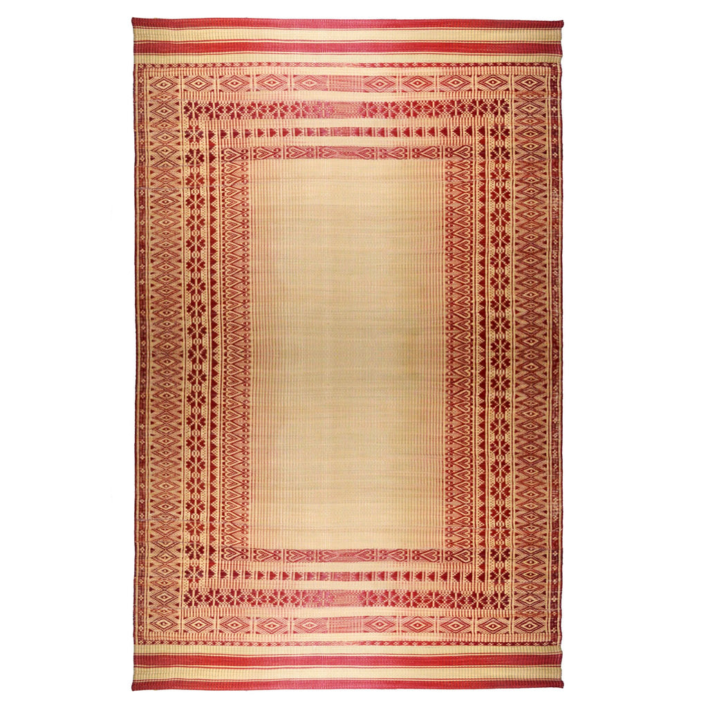 Red and Beige Handwoven Masland Floor Mat