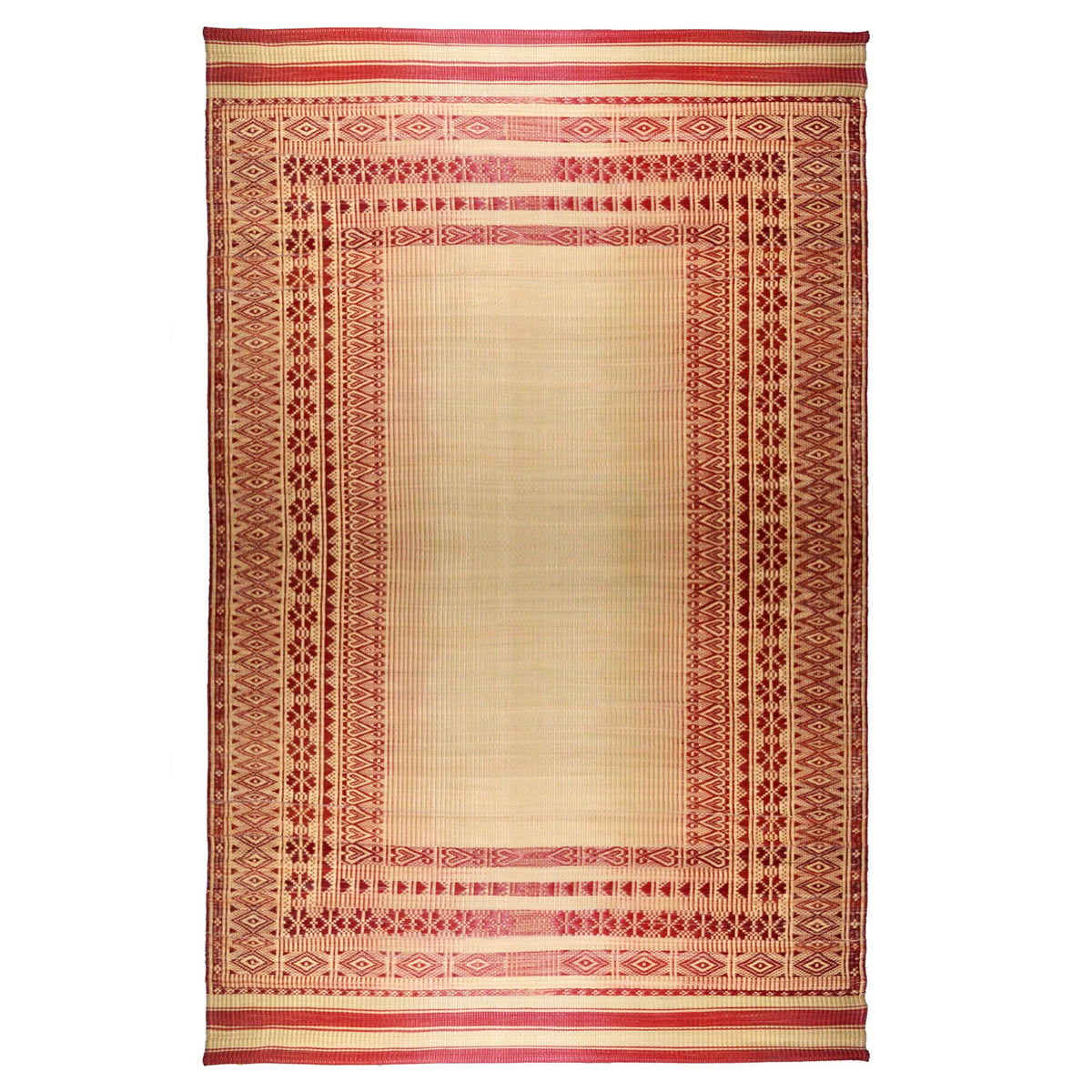 Red and Beige Handwoven Masland Floor Mat — TVAMI