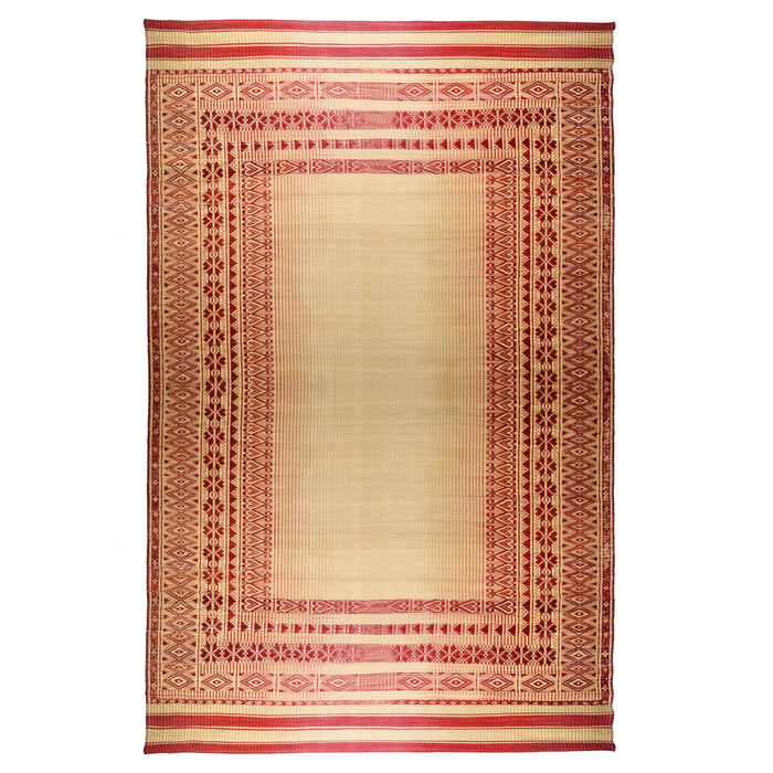 Black and Beige Masland Mat Handwoven with Finest Madurkathi Reed — TVAMI
