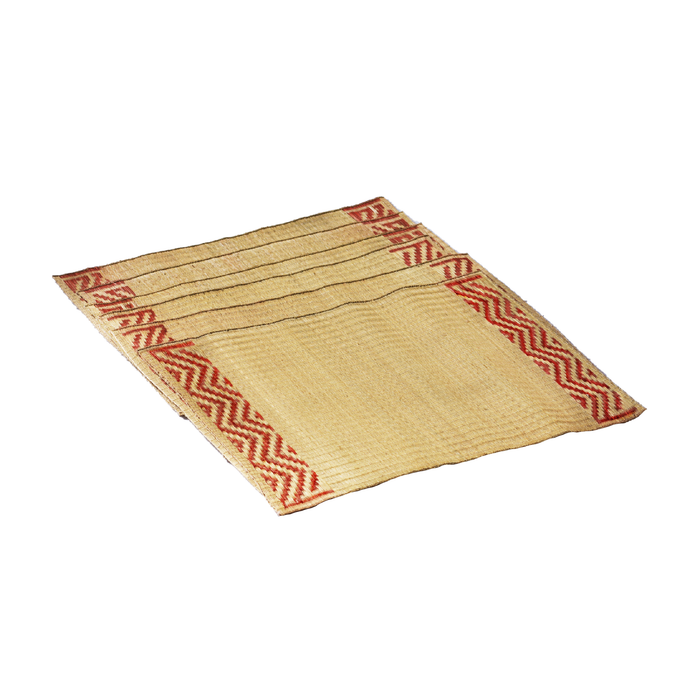 Beige and Red Handwoven Masland Table Mats (set of 6)