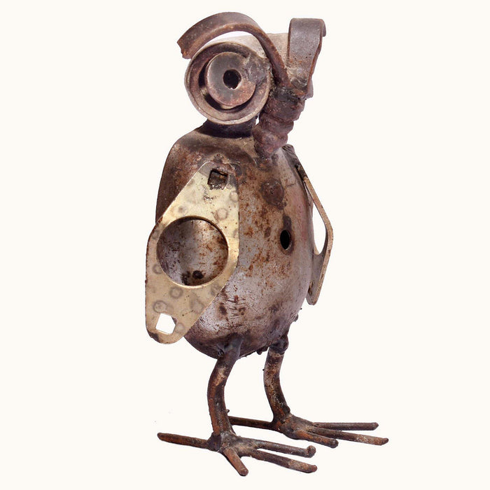 Upcycled Metal Art The Owl, metal art, metal art owl figurine, Recycled metal Art figurine, Sustainable art, modern owl art, recycled show piece, recycled owl show piece, Home d̩cor, Eco friendly, showpiece, decor piece,  handicraft, handmade, 