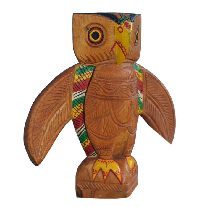 Nutangram Winged Wooden Owl