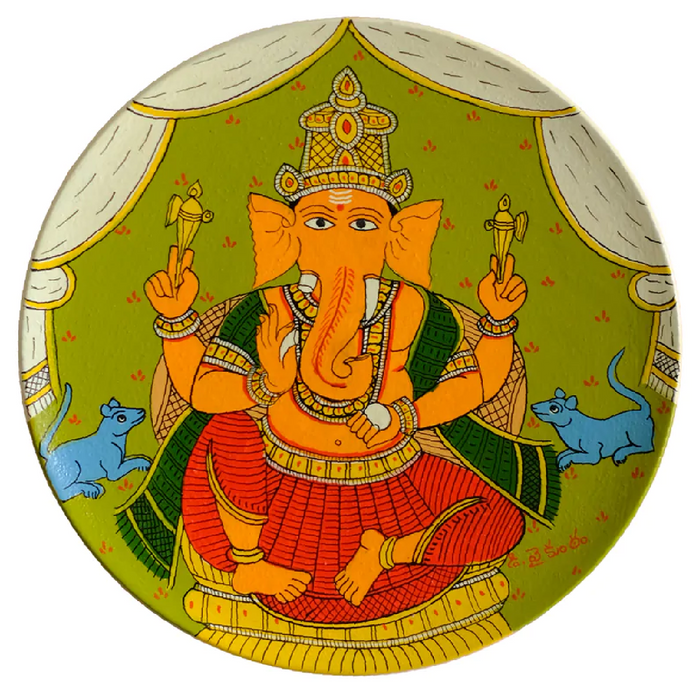 Cheriyal Wall Plate of Lord Ganesha